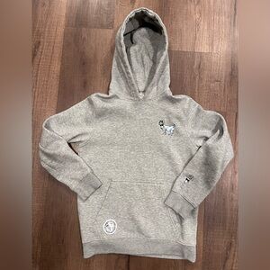 Goat USA Hoodie, Size Yourh Large Grey